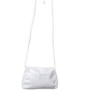 Elano White Genuine Leather Small Cross Body Bag